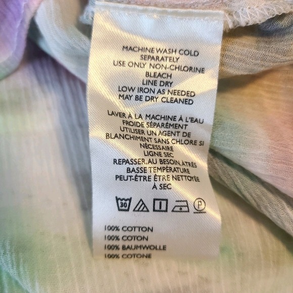 Pilcro The Sidney Batwing Blouse Top Womens XL Watercolor Relaxed Fit - Picture 8 of 8